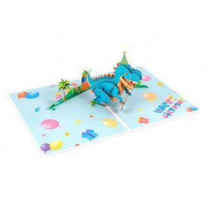 การ์ดป๊อปอัพไดโนเสาร์ 3 มิติ ขายส่งยอดนิยมสำหรับวันเกิด - Product Image 4