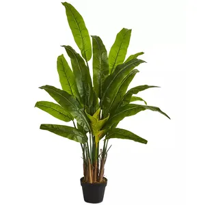 Высококачественное большое растение бонсай, оптовая продажа, украшение для дома и офиса, реалистичное зеленое искусственное растение-банан, дерево