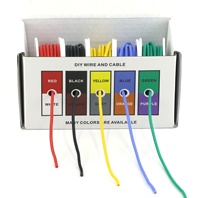 Cable Eléctrico de Cobre Estañado de Silicona de 0.5mm², Calibre 20AWG, 10 Colores, 5 Rollos *20AWG=50M, 6A 600V CA/3KV CC