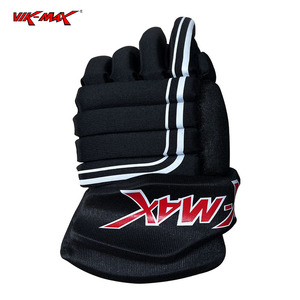 ถุงมือฮอกกี้น้ำแข็งสำหรับผู้ใหญ่ VIK-MAX สีดำลายขาว ผ้าตาข่ายทนทาน ปิดด้วยแถบตีนตุ๊กแก - Product Image 6