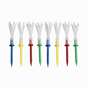 Tee da <span class=keywords><strong>Golf</strong></span> Regolamentari Regolabili in Altezza, Ecologici, a Spirale Stratificata, Colori Misti, 83mm, Confezione da 6 Pezzi - Product Image 1