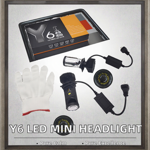 เลนส์โปรเจคเตอร์ขนาดเล็ก Y6 ไฟหน้า LED 12V แสงสีขาวเย็น หลอดไฟ LED สำหรับรถยนต์ ใหม่ พร้อมอุณหภูมิสี 6000K ความสว่าง 8000 ลูเมนส์ 70 วัตต์ - Product Image 2