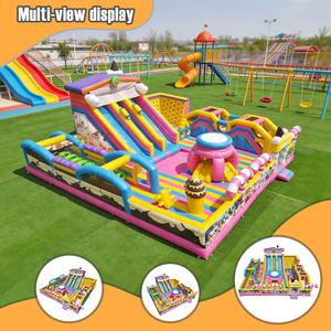 Parque Inflable <span class=keywords><strong>de</strong></span> Dulces con Obstáculos Coloridos <span class=keywords><strong>y</strong></span> Casa <span class=keywords><strong>de</strong></span> Brinco para Fiestas Infantiles al Aire Libre <span class=keywords><strong>y</strong></span> Carnaval - Product Image 2