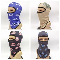 Masque de ski personnalisé avec logo du fabricant, balaclava pour moto, masque intégral respirant en soie