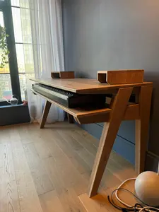 Soporte de Piano de Madera Maciza Personalizable de Dos Niveles para Teclado Digital Grande y Mesa de Teclado para Niños, Estante de Almacenamiento - Product Image 6