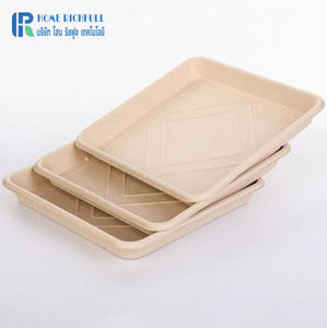 Plato Cuadrado Biodegradable de Bagazo de Caña de Azúcar Ecológico, 750 ml, 1500 ml, 2500 ml, Plato Desechable Biodegradable de Bagazo - Product Image 3