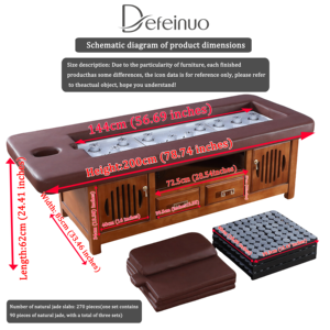 Tempat Tidur Pijat <span class=keywords><strong>Salon</strong></span> Kecantikan SPA Modern Cina Kelas Atas, Nyaman, untuk Penggunaan di Rumah, Terapi Moxibustion, Minyak Esensial, Kayu, Ruang Tamu - Product Image 5