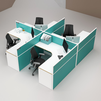 Postes de travail en L, bureaux, mobilier de bureau moderne, cloisons insonorisées, cloisons de bureau modulaires, murs de séparation