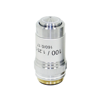 Objectif de microscope SCIEDU 4X 10X 20X 40X 100X Plan achromatique correcté à l'infini pour laboratoire biologique Inspection industrielle