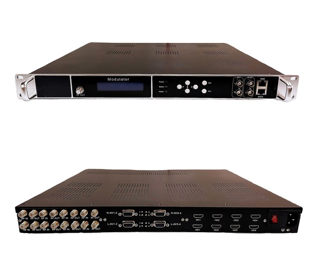24 SD HD Encoder Modulador with Dvb-c/isdb-t/dvb-t Rf Output