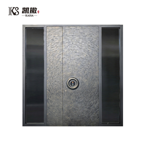 Puerta Pivotante Blindada de Alto Rendimiento con Rotura Térmica de Aluminio, Insonorizada, Resistente al Fuego, Hermética, Doble Desigual con Luces Laterales para Villa - Product Image 1