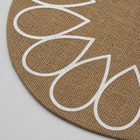 Set de table rustique en jute et lin naturel tissé à la main, résistant à la chaleur, antidérapant, emballé en carton pour la maison, la cuisine et la salle à manger