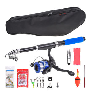 Offre Spéciale fibre de verre moins cher télescopique 2.1M débutant <span class=keywords><strong>canne</strong></span> à pêche en <span class=keywords><strong>mer</strong></span> et moulinet <span class=keywords><strong>ensemble</strong></span> combiné avec ligne leurres crochets - Product Image 6