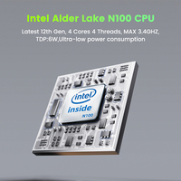 Mini PC de 12.ª Generación Intel N95 N100 N150 con Doble LAN, Mini Computadora para Juegos, Entretenimiento en el Hogar, Trabajo, Bajo Consumo, Linux/Win, Microcomputadora
