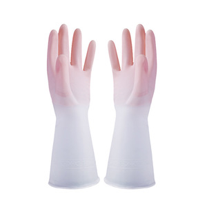 Guantes para lavar platos para mujer, impermeables, 30 cm de longitud, para limpieza de cocina, tareas domésticas, lavandería - Product Image 3