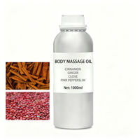Vente directe d'usine, huile de massage pour le corps à la cannelle et au poivre rose, pour les soins de la peau, SPA, hydratation quotidienne, nourrissante, hydratante