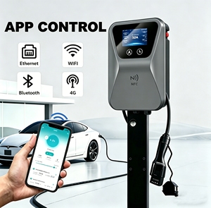 Chargeur mural rapide AC pour véhicules électriques intelligent à commande par application, 7 kW, 11 kW, 22 kW, 32 ampères, type 2, station de recharge pour usage domestique - Product Image 3