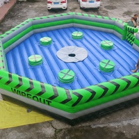 Jeu gonflable d'extérieur Meltdown Wipeout, jeu gonflable mécanique Sweeper pour enfants et adultes