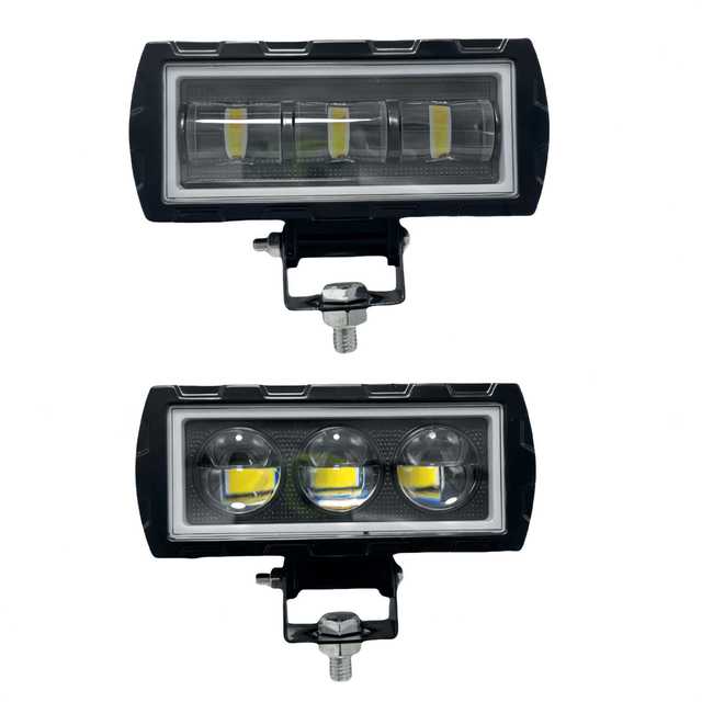 Super Bright Dual Color Flood Spot Mini Light Bar 5 Inch Aluminum Alloy+PC Adjustable Angle Vehicle Driving Work Light