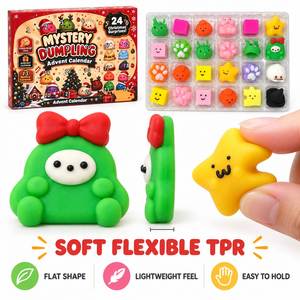 Durable Plastic Dumpling Squishy Birthday Advent Calendar Blind <b>Box</b> Shape Retaining Resilient Squeeze <b>Fidget</b> Sensory <b>Toy</b> Set - Product Image 4