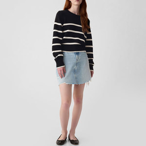 Customized Long Sleeve Oversize Loose Stripe Pullover Sweater Knitted <strong>Jumper</strong> Ladies Pullover Striped Sweater - Product Image 5