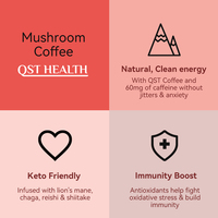 Café instantané au Chaga, Shiitake, Ganoderma, Reishi, poudre de café aux champignons, biologique, marque privée, café aux champignons Lion's Mane