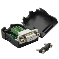 Adaptateur de bornier sans soudure DB9 mâle/femelle 9 broches de type vis industriel, connecteur DB9 pour l'automatisation et le contrôle industriel