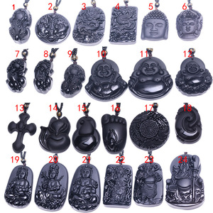 <span class=keywords><strong>Collier</strong></span> de perles Vintage en verre noir pour hommes, pendentif religieux en pierre noire Syn <span class=keywords><strong>obsidienne</strong></span> Pixiu croix Dragon <span class=keywords><strong>bouddha</strong></span> - Product Image 3