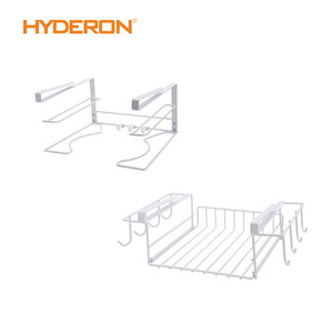 Hyderon Wall Mounted <b>Kitchen</b> Storage <b>Rack</b> Plastic Multi Function Cabinet Organizer For Pot Lid Chopstick Seasoning Storage - Product Image 2