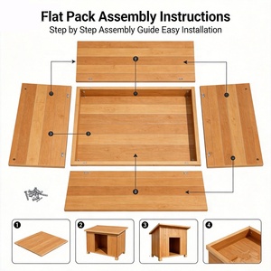 Casa de Perro de Madera Aislada para Exteriores, Resistente al Frío, para Perros Medianos y Grandes, GYDH-M-B-V24 - Product Image 5