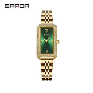 Reloj de Pulsera Sanda 1122 para Mujer, con Movimiento de Cuarzo Japonés, Resistente al Agua 3 Bar, Marca Privada, Estilo Minimalista, Esfera Cuadrada - Product Image 1