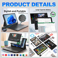 Tablette Ordinateur Portable FEO 2 en 1 de 10 Pouces en Gros 8 Go 256 Go Wi-Fi Win10 Win11 PC Portable Tactile Windows avec Clavier