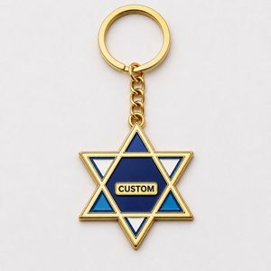 Llaveros Judíos Personalizados de Alta Calidad, Llaveros con Símbolo Hebreo Tradicional, Diseño Étnico Judaico, Recuerdo - Product Image 2