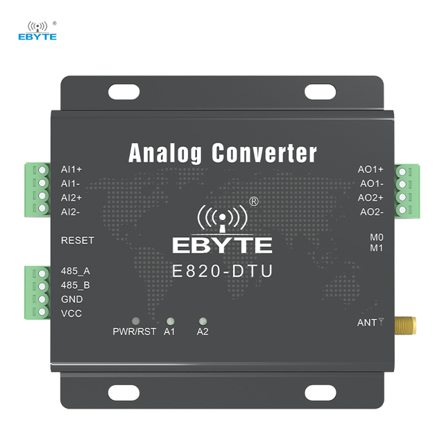 Ebyte E820-DTU(2I2-433L) 4-20 MA Wireless Transmitter to 433mhz Radio RTU Analog Data Acquisition Device