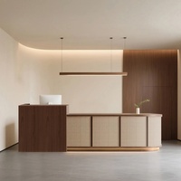 Comptoir de réception moderne en bois massif, écologique et durable pour hôtel, appartement, hôpital, salon de thé, restaurant, bar, comptoir de beauté