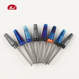 SHUANGJIA Cortes mixtos profesionales Azul Nano Recubrimiento Seguridad Manicura Carburo de tungsteno Brocas para uñas - Product Image 2