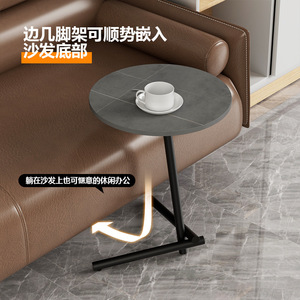 Side <strong>Table</strong> <strong>Marble</strong> Nordic Sofa Balcony Living Room Furniture Oak Coffee Bed <strong>Bedside</strong> Round Accent Gold Metal End Modern Side <strong>Table</strong> - Product Image 5