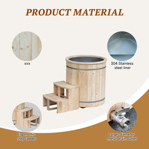 Bain froid en bois avec couvercle, fabriqué en usine (OEM/ODM), pour bain de glace et refroidisseur, idéal pour <span class=keywords><strong>spa</strong></span> et usage domestique - Product Image 5