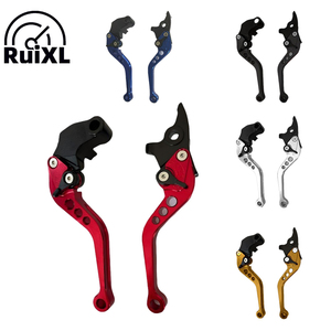Levier d'embrayage monobloc en aluminium CNC modifié pour moto et véhicule électrique, poignée de frein à disque avant/arrière réglable 6 vitesses - Product Image 1