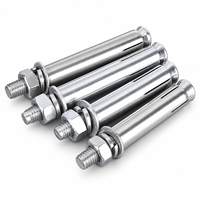 Ancres à expansion en acier inoxydable 304 316 201 et acier au carbone, robustes, pour fixation murale dans le béton