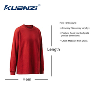 Camiseta Kuenzi Regular Personalizada con Logotipo, Cuello Redondo, Manga Larga, 100% Algodón, 275GSM, Gruesa, Talla Grande para Mujer