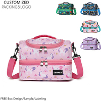 Sac isotherme imperméable Oxford avec logo personnalisé, motif de dessin animé, fermeture à glissière, capacité de 11 L, boîte à lunch pour enfants