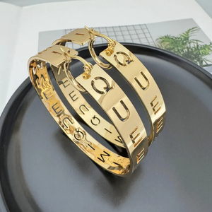 Серьги-кольца из нержавеющей стали, 18 К - Product Image 3