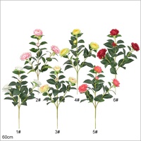 Fausse Fleur Real Touch Faux Arbre Fleur Artificielle Camélia Fleur pour la Décoration de La Maison
