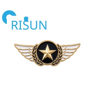 En gros, Badges d'uniforme personnalisés en métal 3D, insignes d'aile d'aviation, épingles de revers d'aviateur, broches d'ailes de pilote, épingles de revers d'<span class=keywords><strong>avion</strong></span> pour compagnies aériennes - Product Image 3