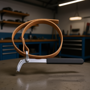 Clé Fervi pour filtre à bande, outil automobile en caoutchouc avec crochet et sangle métalliques - Product Image 3