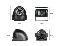Kit enregistreur vidéo de voiture, 4 canaux 1080P GPS AHD carte SD Mobile DVR avec deux côtés vue avant arrière 4 caméras étanches