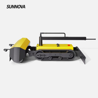 Robot de nettoyage de panneaux solaires SUNNOVA L3, mini robot à chenilles avec brosse de nettoyage de 60 cm pour toits instables, fonctionnement par une seule personne