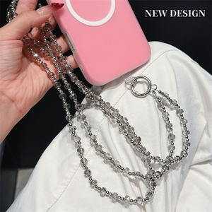Nuova fascia alta di fascia alta con cinturino da polso lungo per telefono con cinturino in strass e catena per telefono di fascia alta - Product Image 5