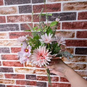 Bouquet de fleurs artificielles Fulang en tissu tissé plastique pour mariage et décoration intérieure CF01451 - Product Image 2